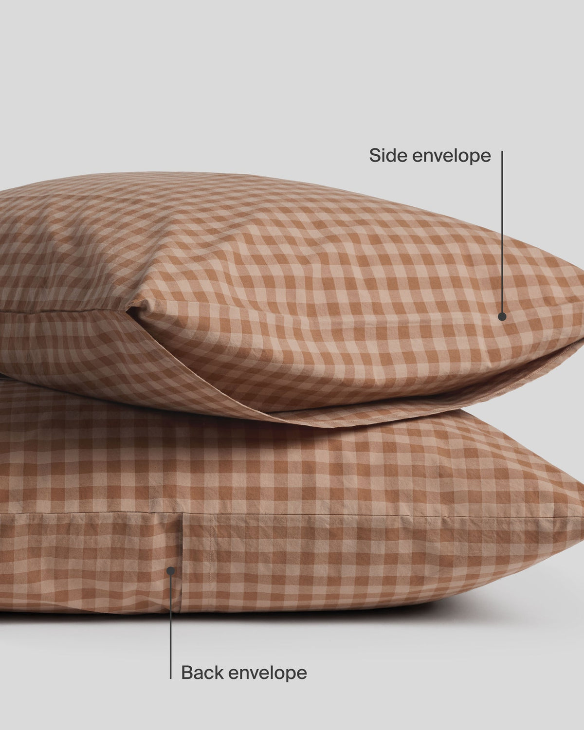 Brushed Cotton Pillowcase Set (Adobe Check) - Image 7