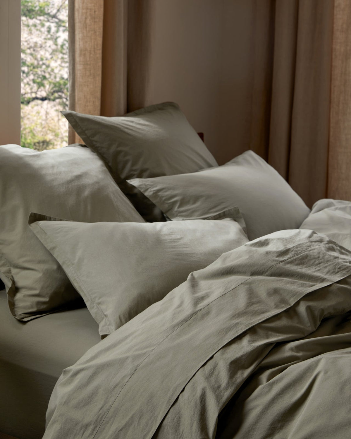 Brushed Cotton Sham Set (Moss) - Image 2