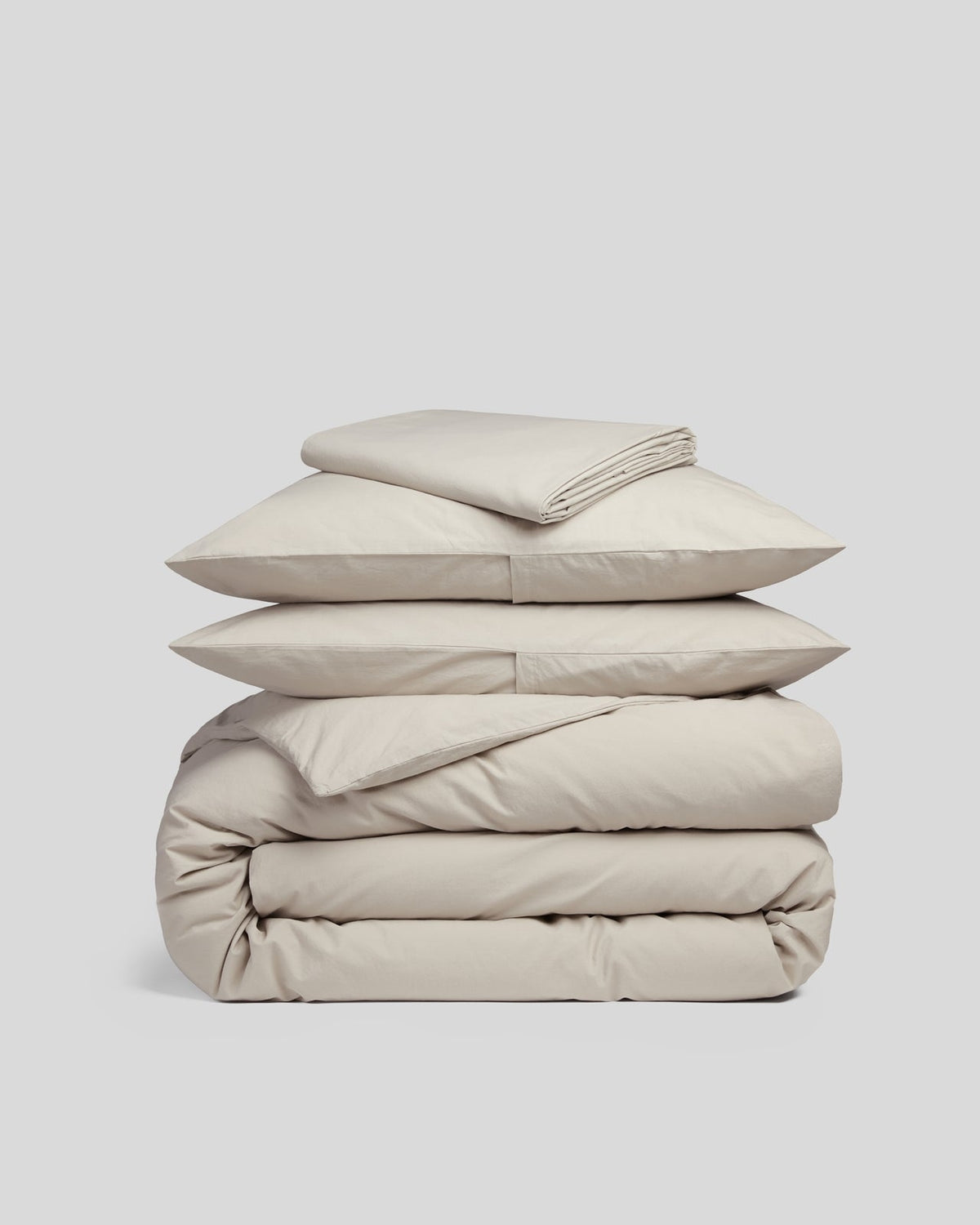 Brushed Cotton Venice Set - Bone F/Q