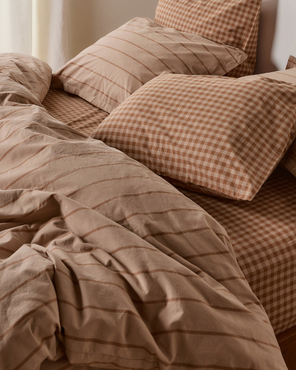 Brushed Cotton Sheet Set - Adobe Check F/Q - Image 4