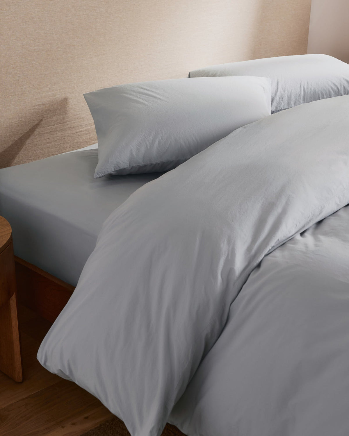Brushed Cotton Fitted Sheet (Sky) - Image 2