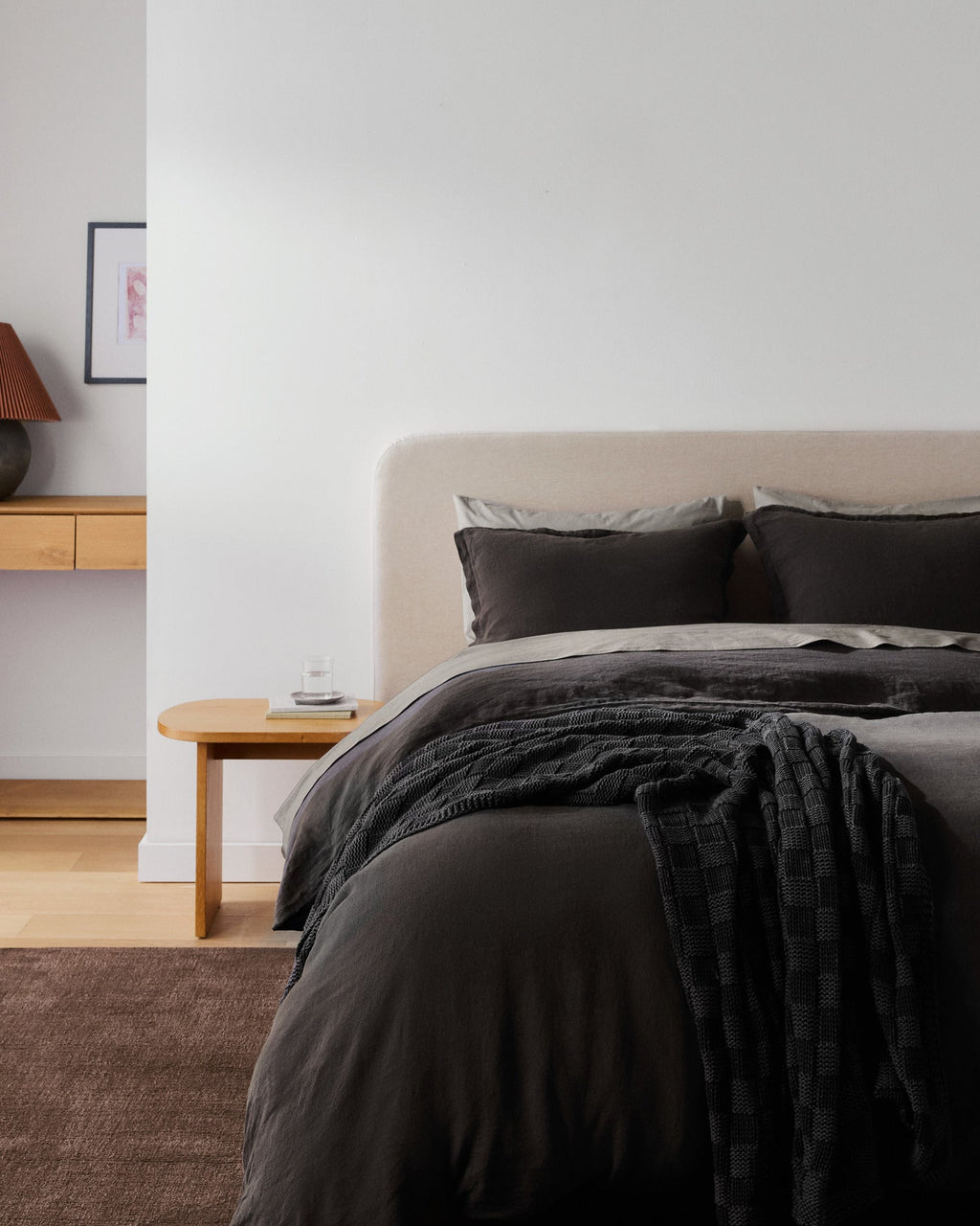 Linen Duvet Cover Set - Onyx K/CK - Image 6