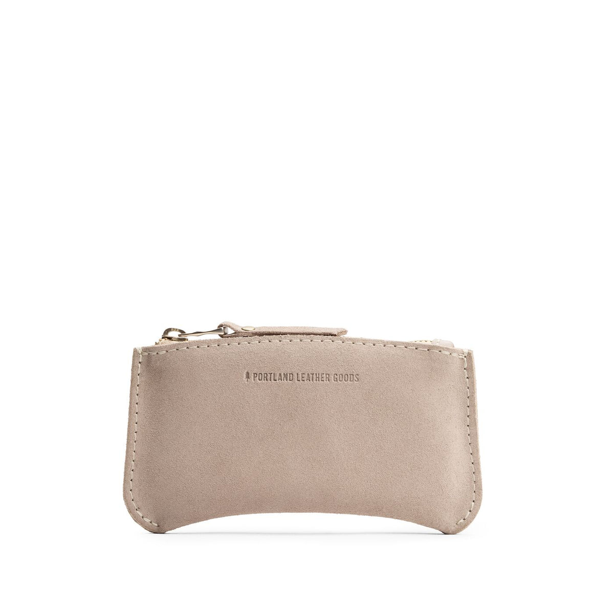 'Almost Perfect' Canoe Zip Pouch - Taupe / Small