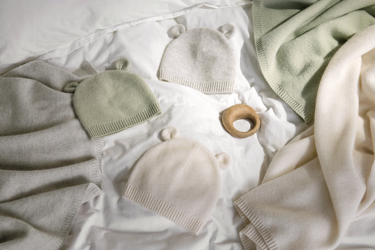Cashmere Baby Hat (Ivory) - Image 2