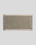 Organic Checkered Bath Rug (Natural and Thyme)