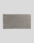 Organic Checkered Bath Rug (Pebble and Dove)