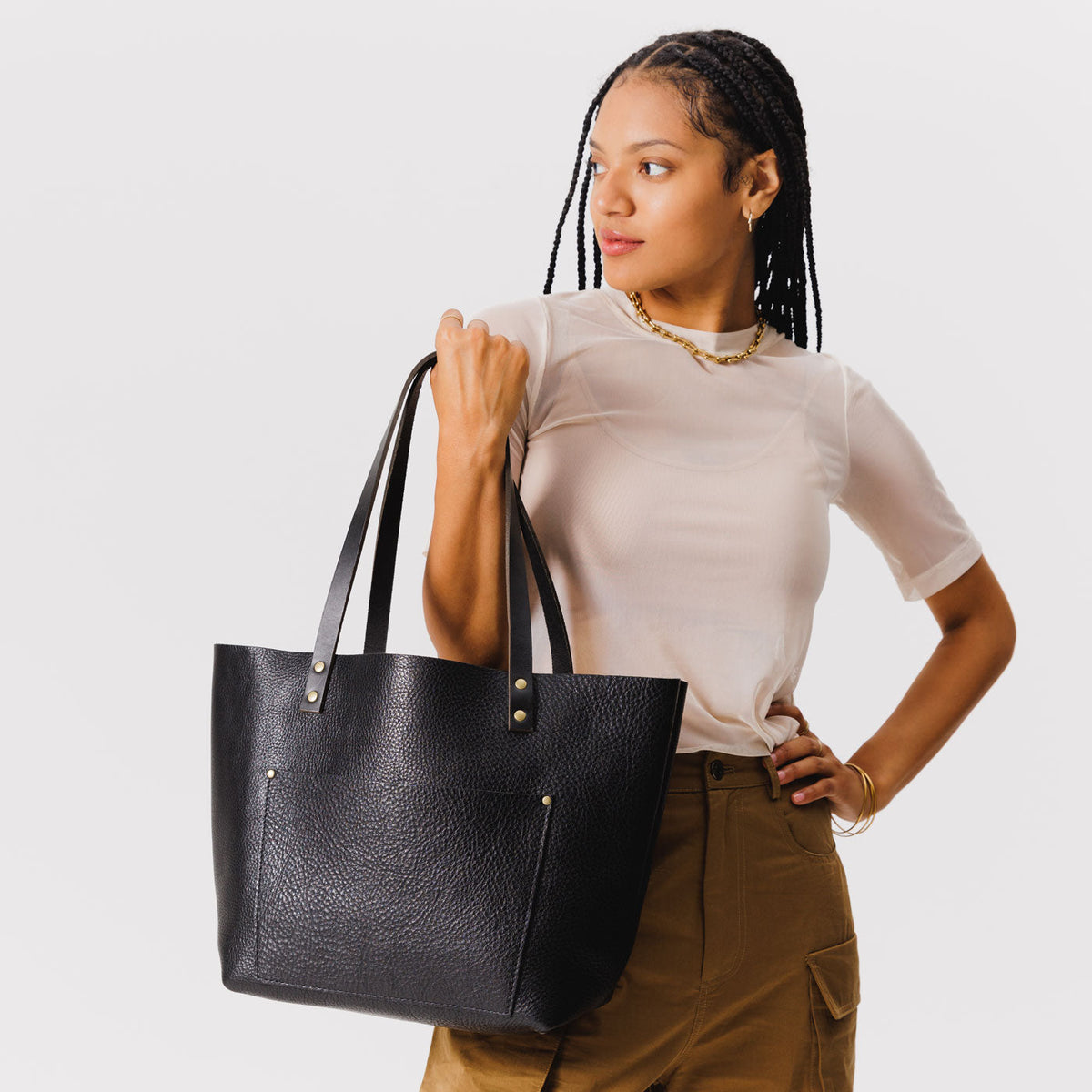 'Almost Perfect' Leather Tote Bag - Image 91