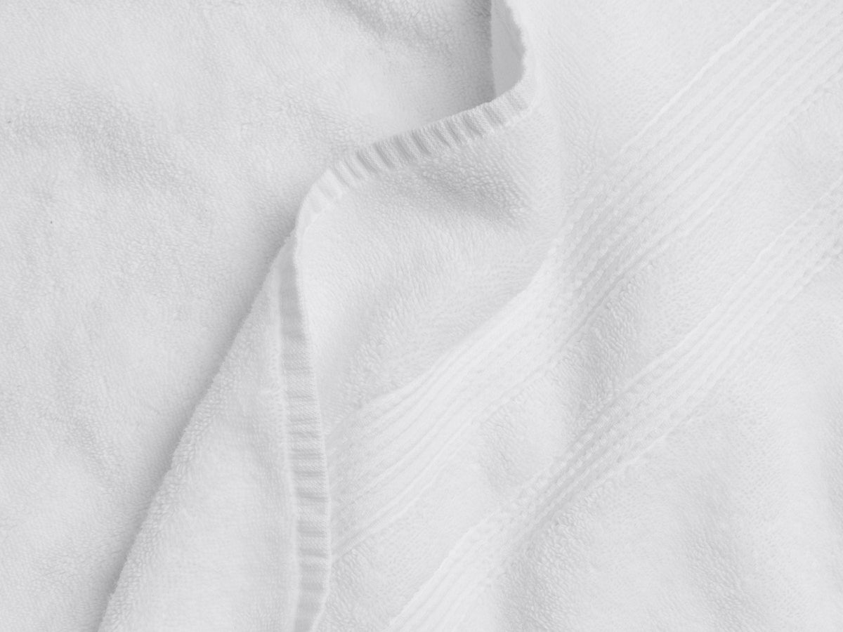 4+4 Classic Turkish Cotton Bath Bundle - White - Image 3