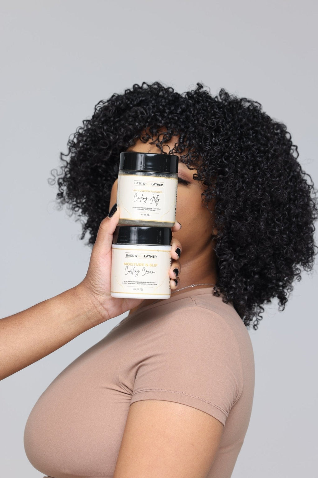 Moisture N Slip Curling Cream + Aloquench N' Flax Seed Coiling Jelly Duo - Image 3