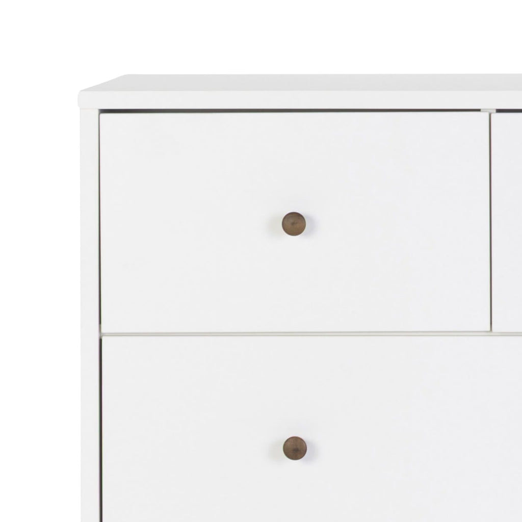 Dadada Austin 5-Drawer Dresser - White / Walnut Oak - Image 3