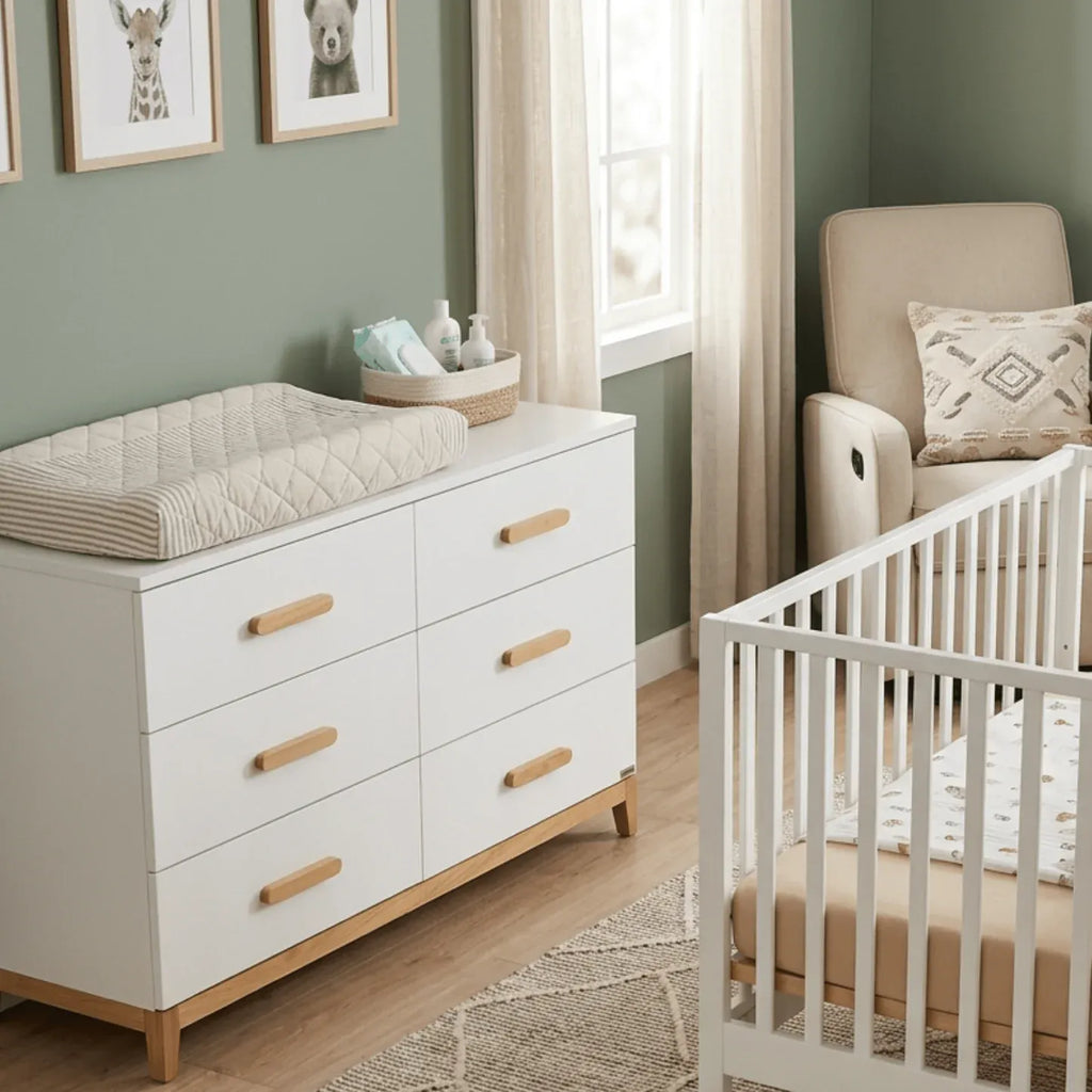 Dadada Lala Big 6-Drawer Dresser - White / Natural - Image 4