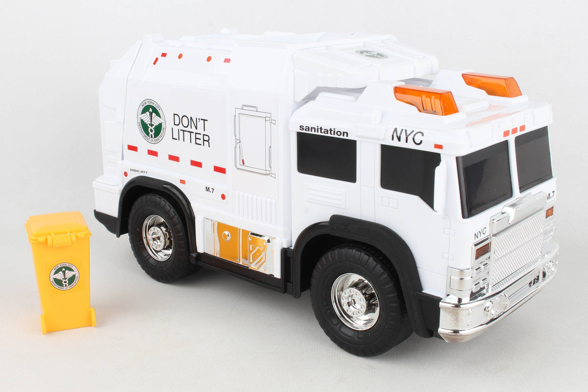 Daron Toys NYC Sanitation Garbage Truck with Lights & Sound - Image 3