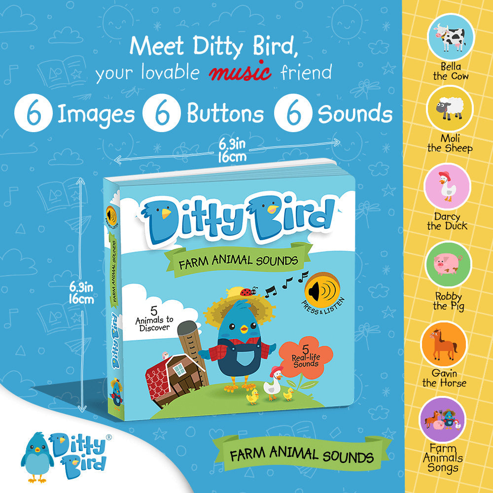 Ditty Bird Musical Books - Farm Animal Sounds - Image 3