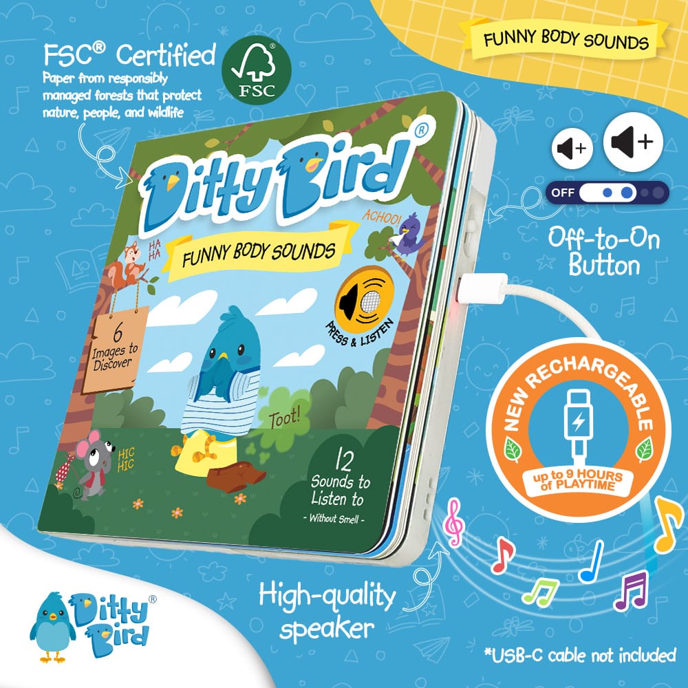 Ditty Bird Musical Books - Funny Body Sounds - Image 4