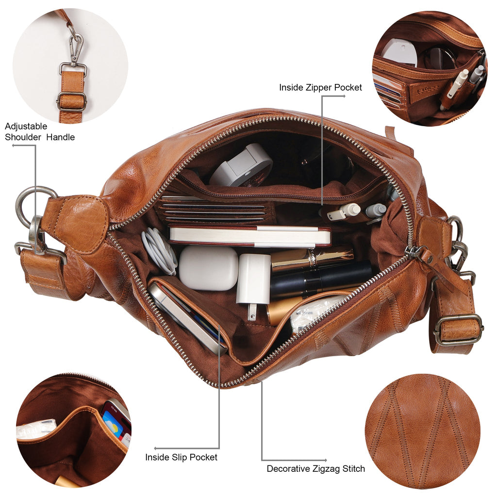 Avery Diamond Leather Crossbody Bag - Image 9