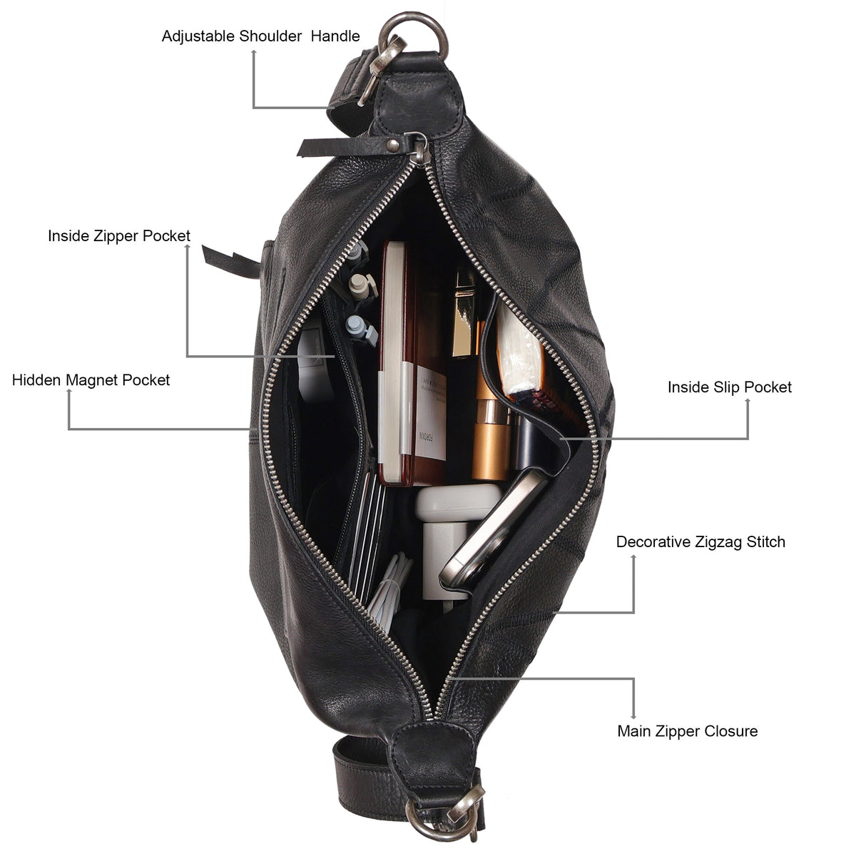 Avery Diamond Leather Crossbody Bag - Image 4