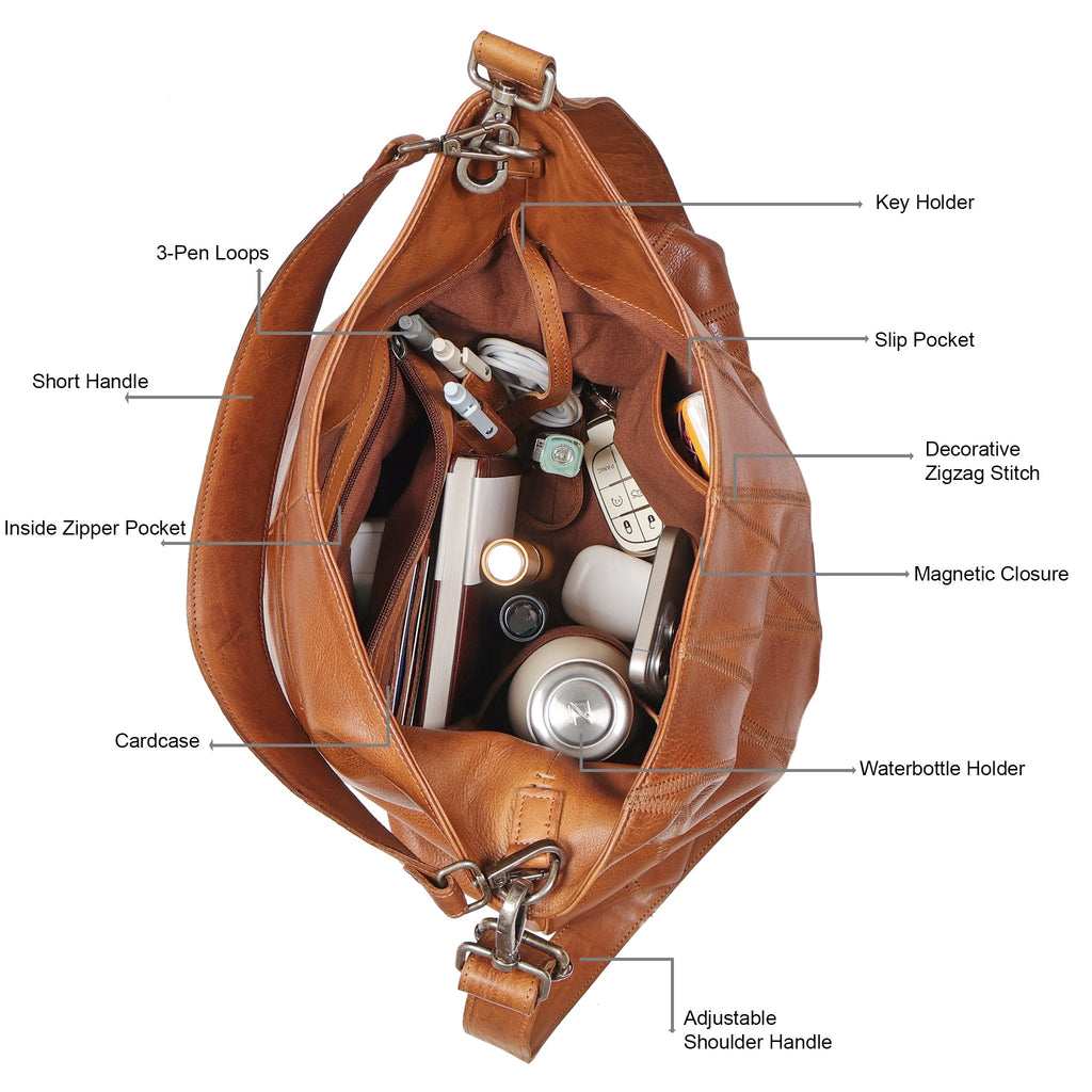 Bree Diamond Leather Shoulder Bag - Image 6