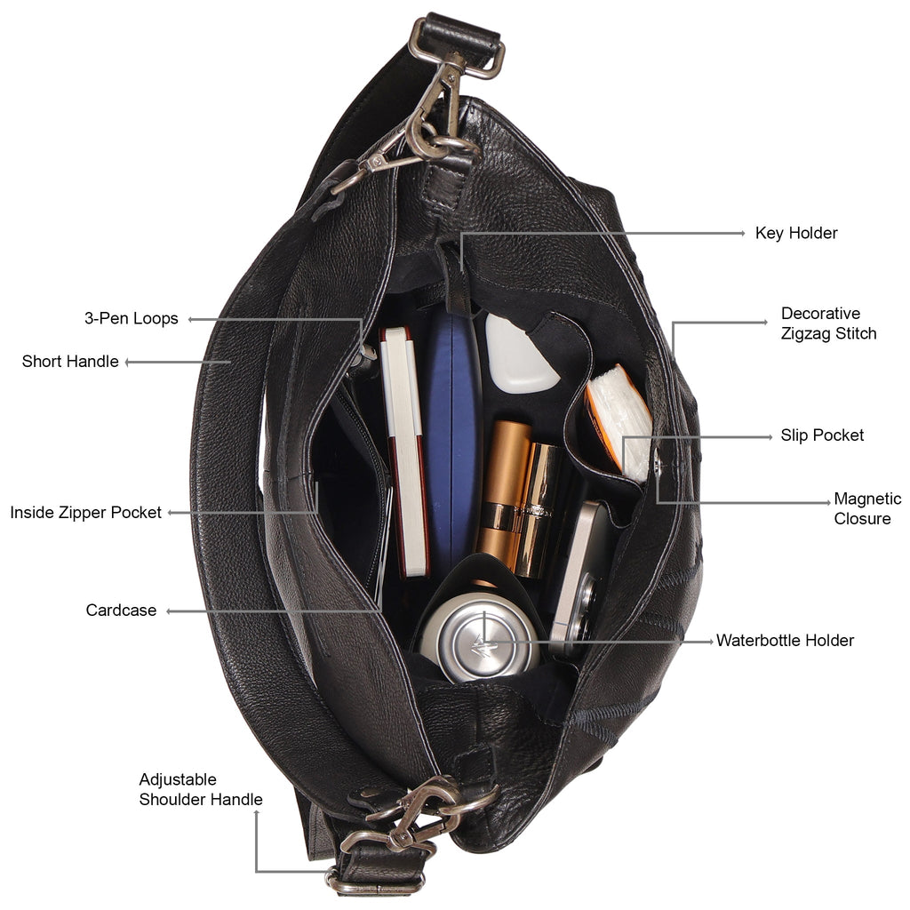 Bree Diamond Leather Shoulder Bag - Image 12