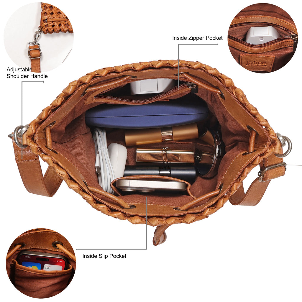 Catalina Leather Crossbody Bag - Image 18