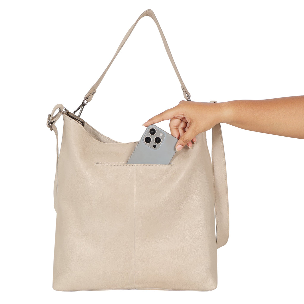 Bree Diamond Leather Shoulder Bag - Image 25