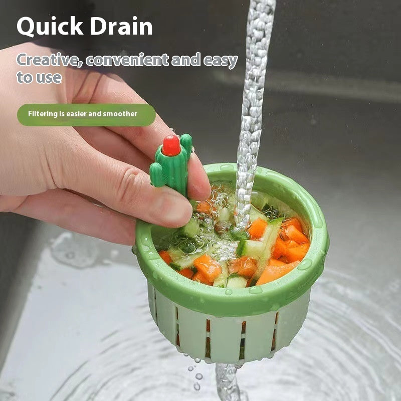 Cactus Sink Filter Basket - Green