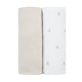 Ely's & Co. 2 Pack Changing Pad Covers - Gingham Bear Collection - Tan