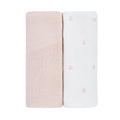 Ely's & Co. 2 Pack Crib Sheets - Gingham Bear Collection - Pink