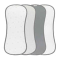 Ely's & Co. 4 Pack Absorbent Burp Cloths - Gingham Bear Collection - Blue