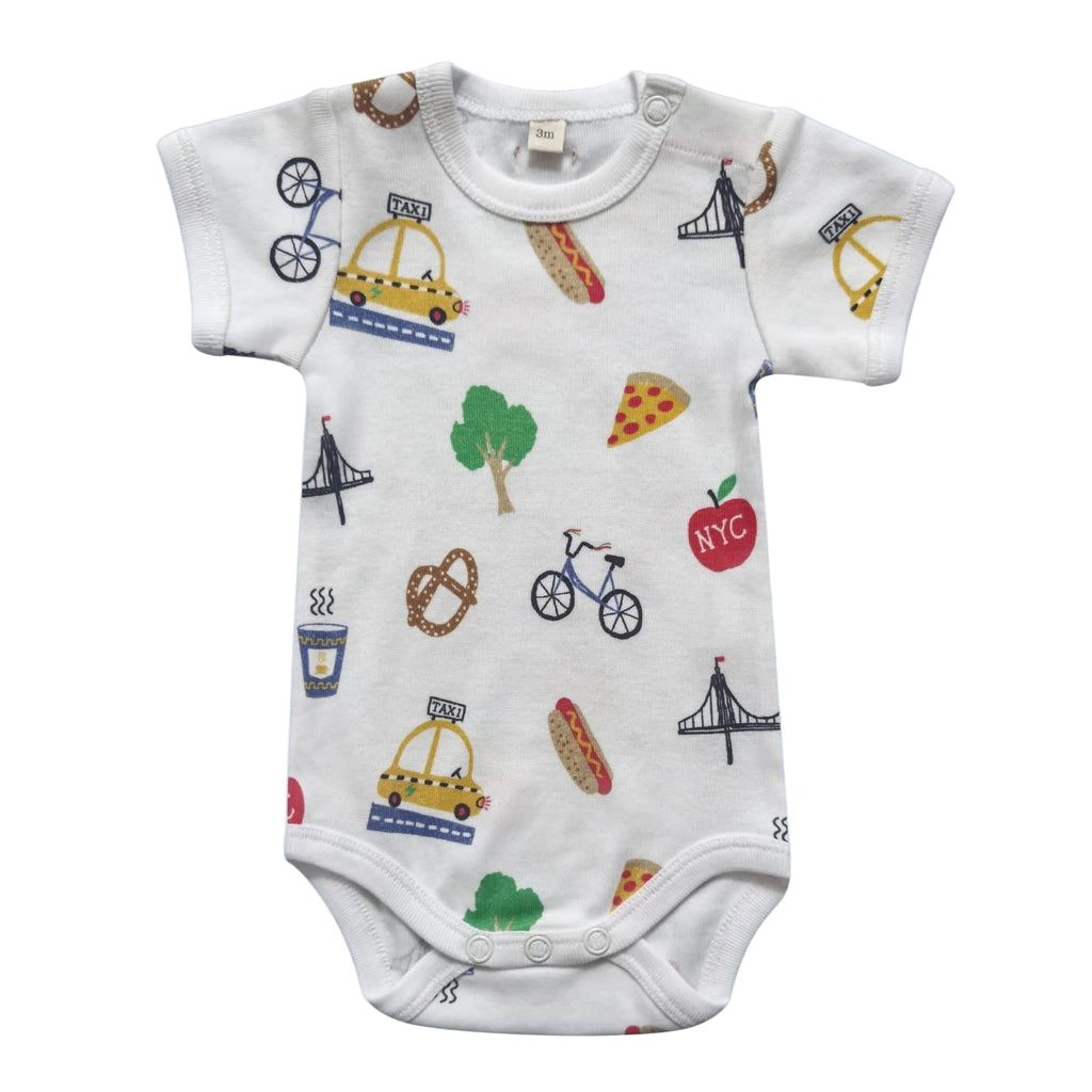 Estella Organic Baby Onesie – NYC Print Gift - 0-3M