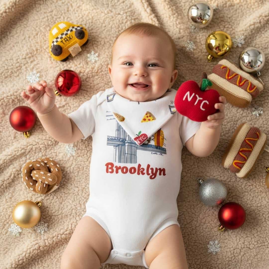 Estella Organic Baby Onesie with Brooklyn Buddies - 3-6 Months - Image 3
