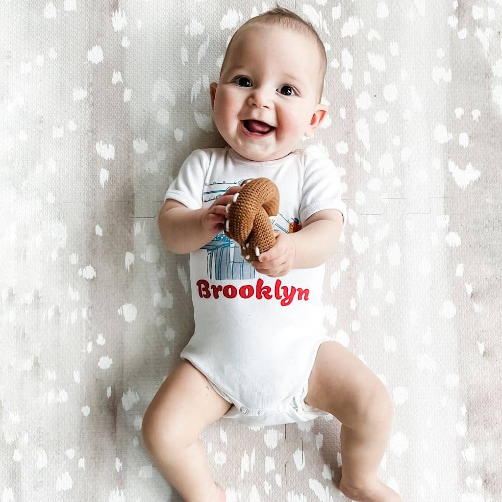 Estella Organic Baby Onesie with Brooklyn Buddies - 6-12 Months - Image 2