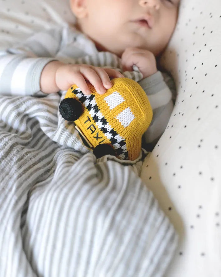 Estella Organic Baby Taxi Rattle Toy - Image 3