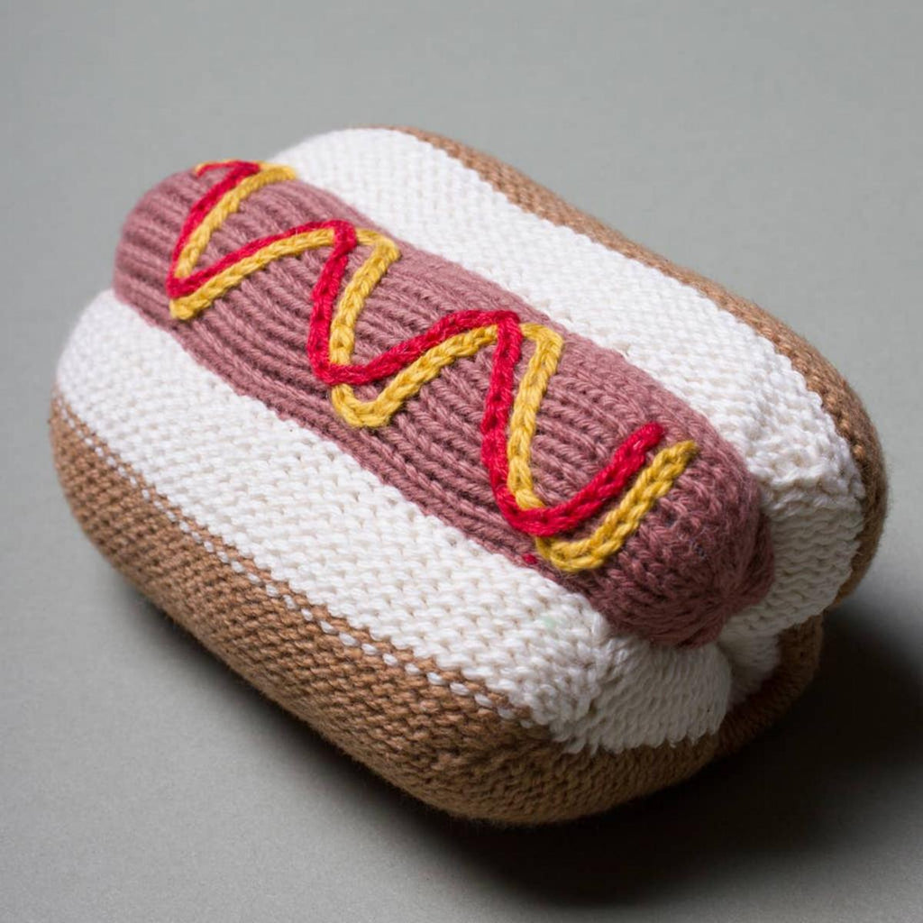 Estella Organic Baby Toy - Hot Dog Rattle (Handmade) - Image 3