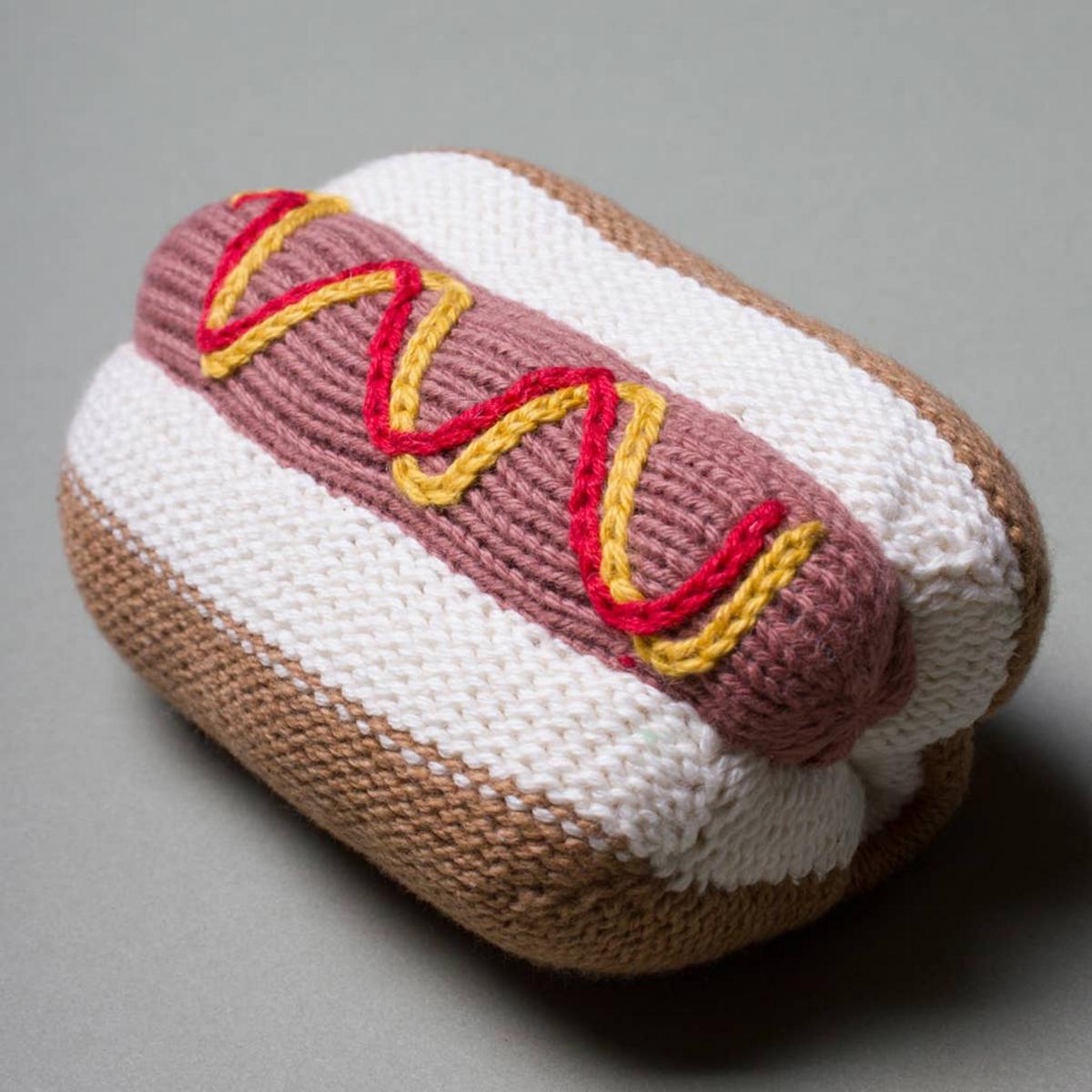 Estella Organic Baby Toy - Hot Dog Rattle (Handmade) - Image 3