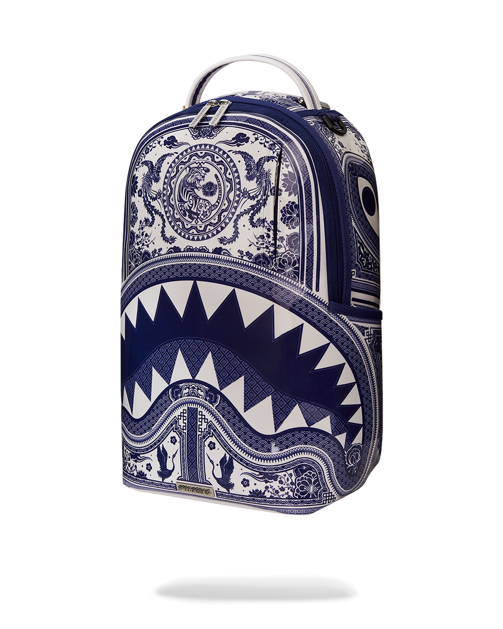 Porcelain Tiger Phoenix Shark Backpack - Image 9