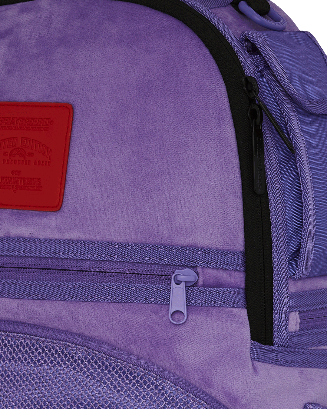 Nooo Way!!! a Reversible Backpack - Purple Velour to Og Sharks in Paris Backpack - Image 13
