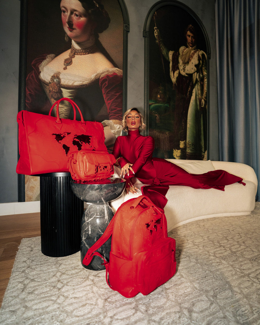 James First Class Ruby Red Chateau Backpack - Image 6