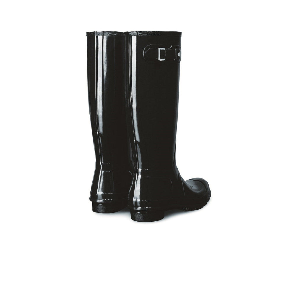 Hunter Original Tall Gloss Wellington Boots - Black - Image 3