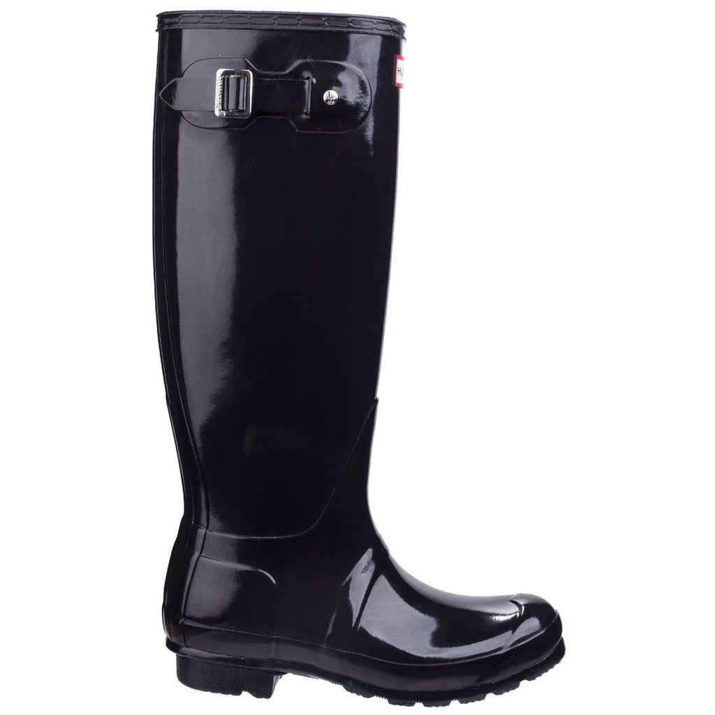 Hunter Original Tall Gloss Wellington Boots - Black - Image 5