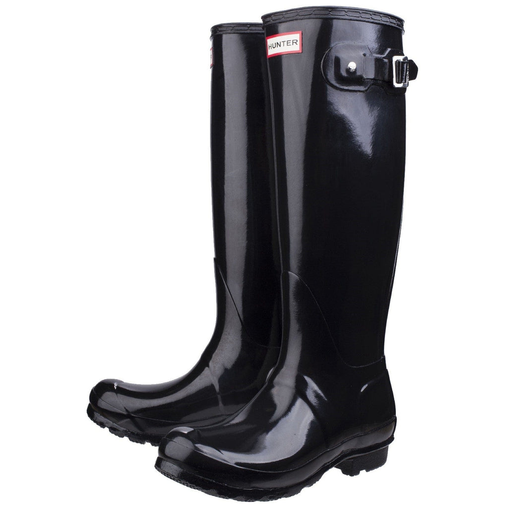 Hunter Original Tall Gloss Wellington Boots - Black - Image 6