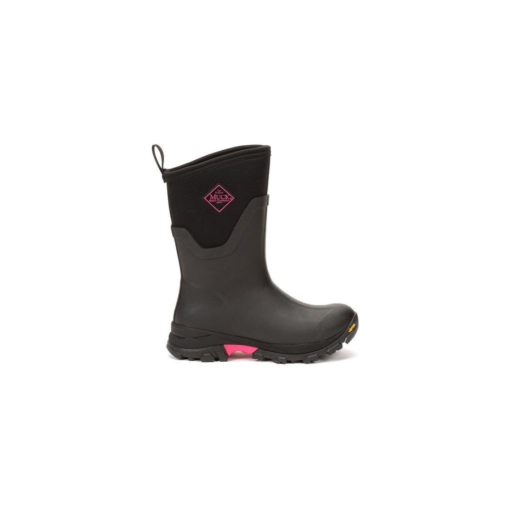 Muck Boots Arctic Ice Mid Womens Wellingtons - Black/Hot Pink - Image 5