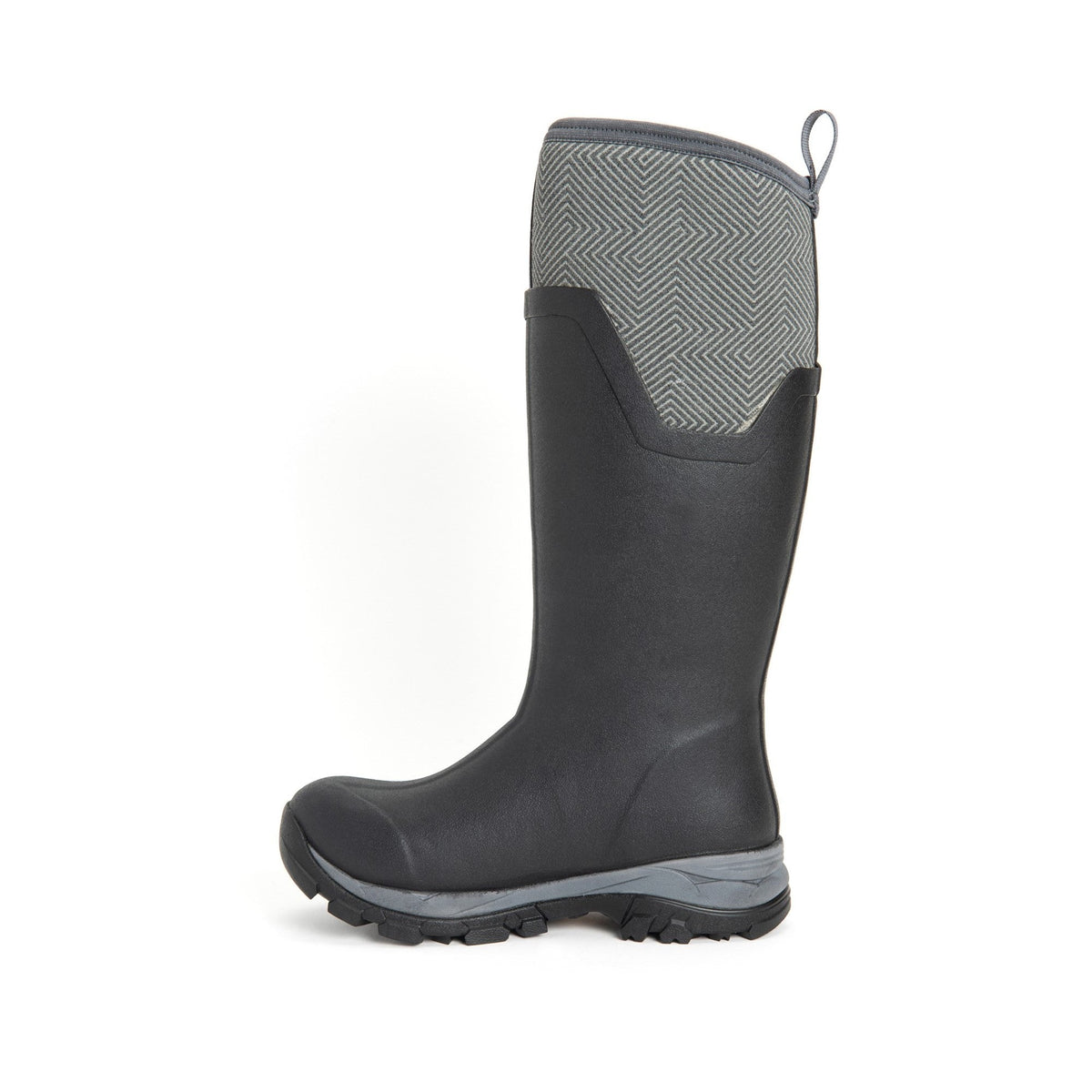 Muck Boots Arctic Ice Tall Womens Wellingtons - Black/Grey Geometric - Image 7