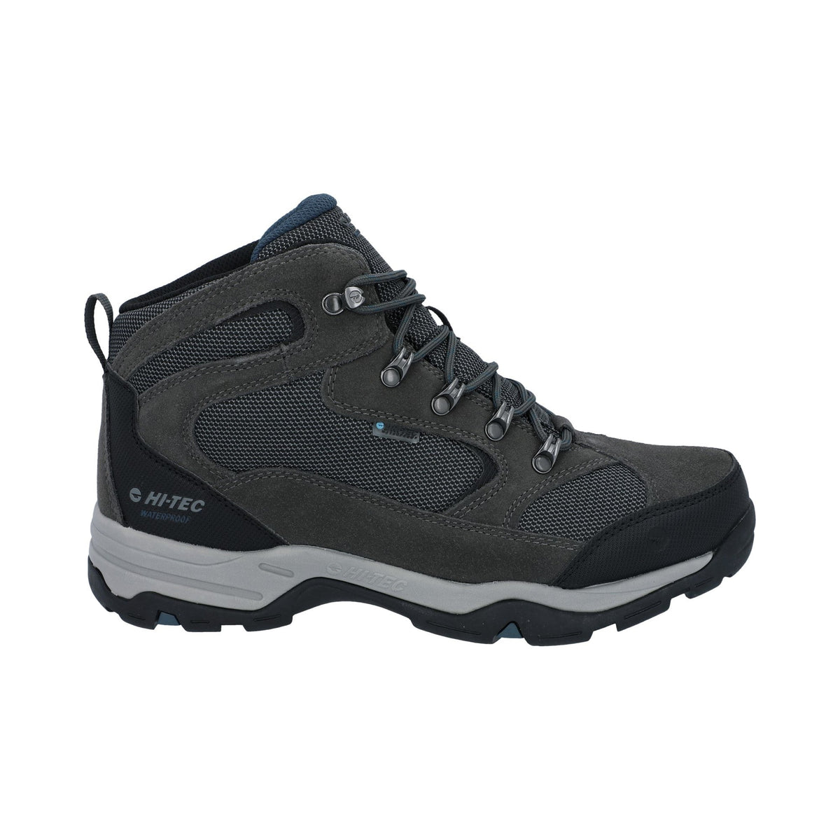 Hi-Tec Storm Wide Mens Boot - Charcoal/Grey/Majolica Blue - Image 5