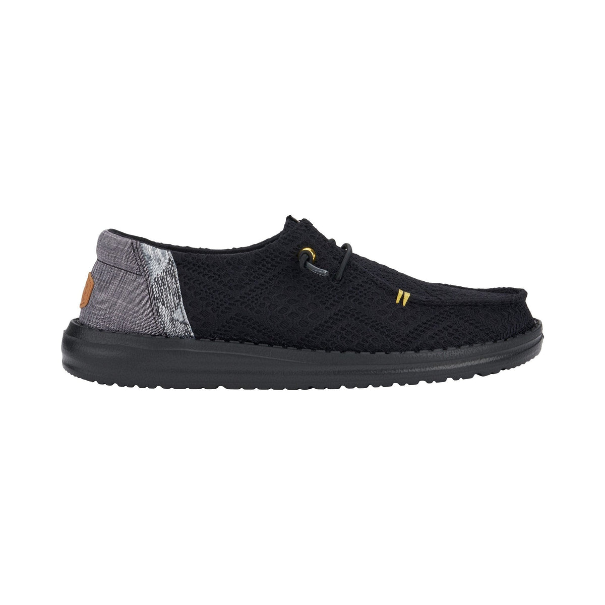 HEYDUDE Wendy Boho Crochet Womens Shoes - Black - Image 4