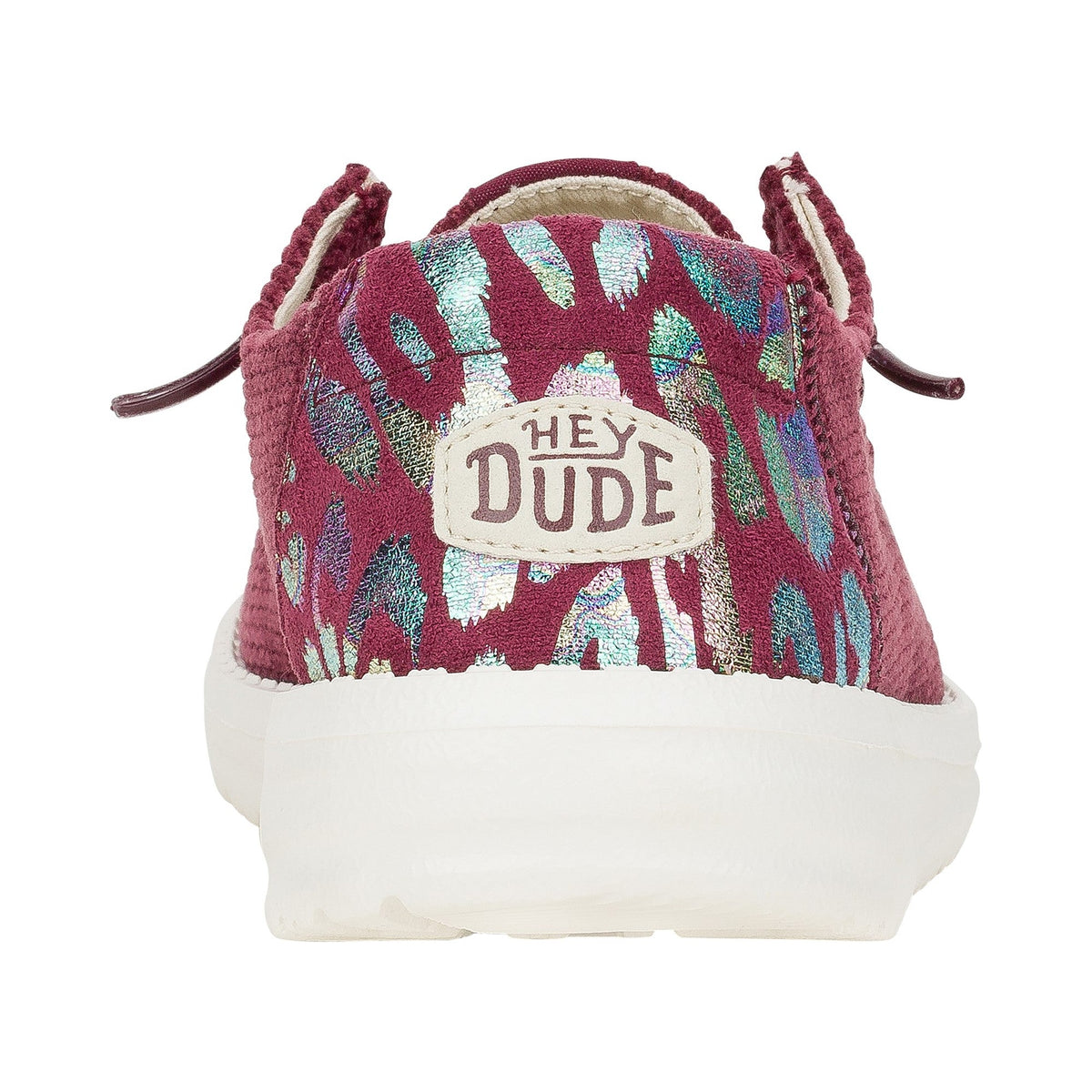 HEYDUDE Wendy Corduroy Leo Womens Shoes - Burgundy - Image 2