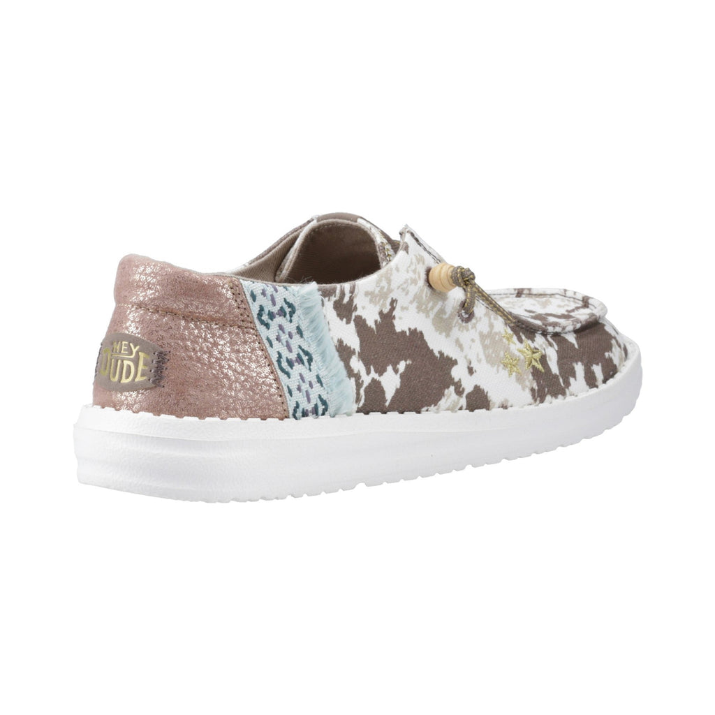 HEYDUDE Wendy Disco Cow Womens Shoes - Tan - Image 2