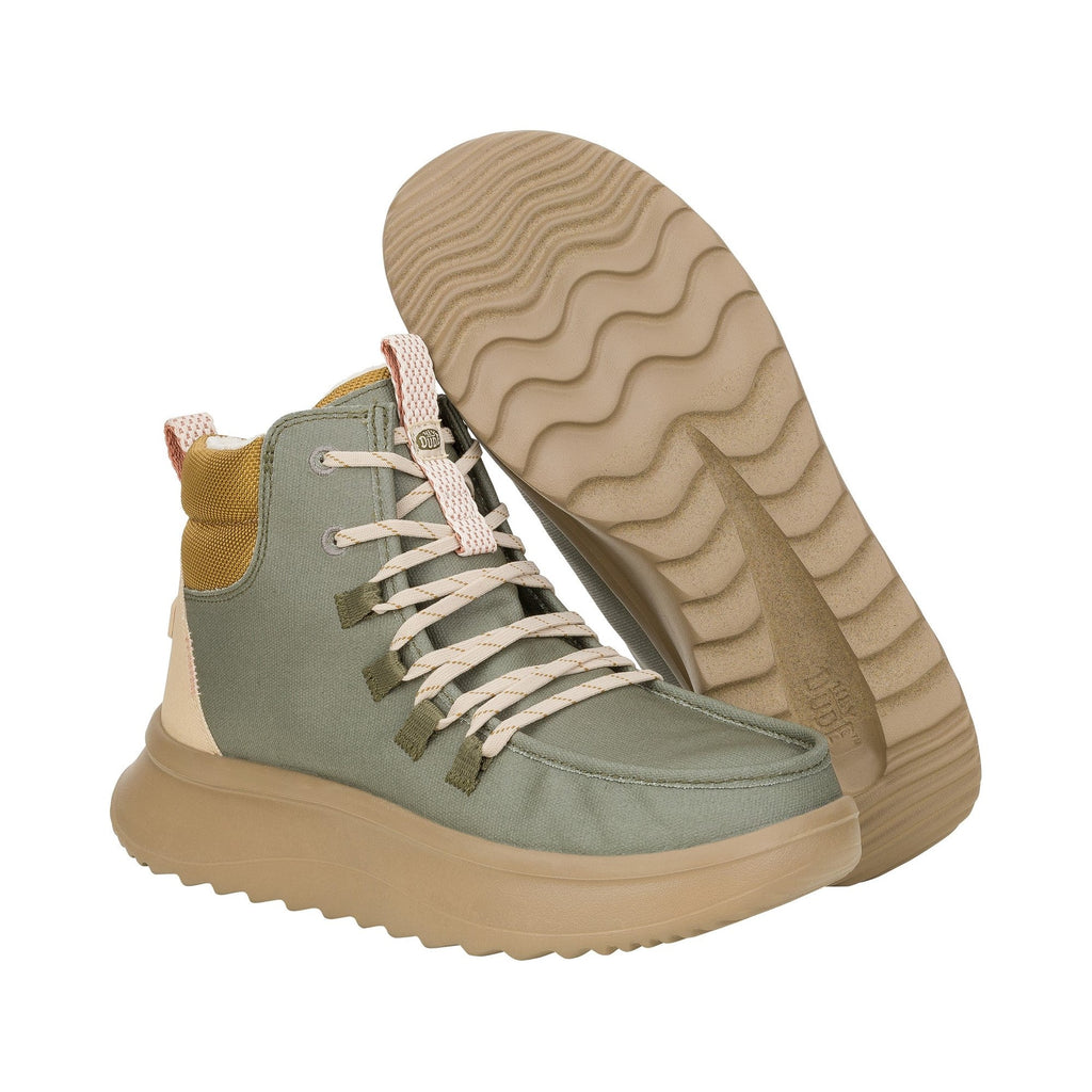 HEYDUDE Wendy Peak Apres Womens Ankle Boots - Olive - Image 3