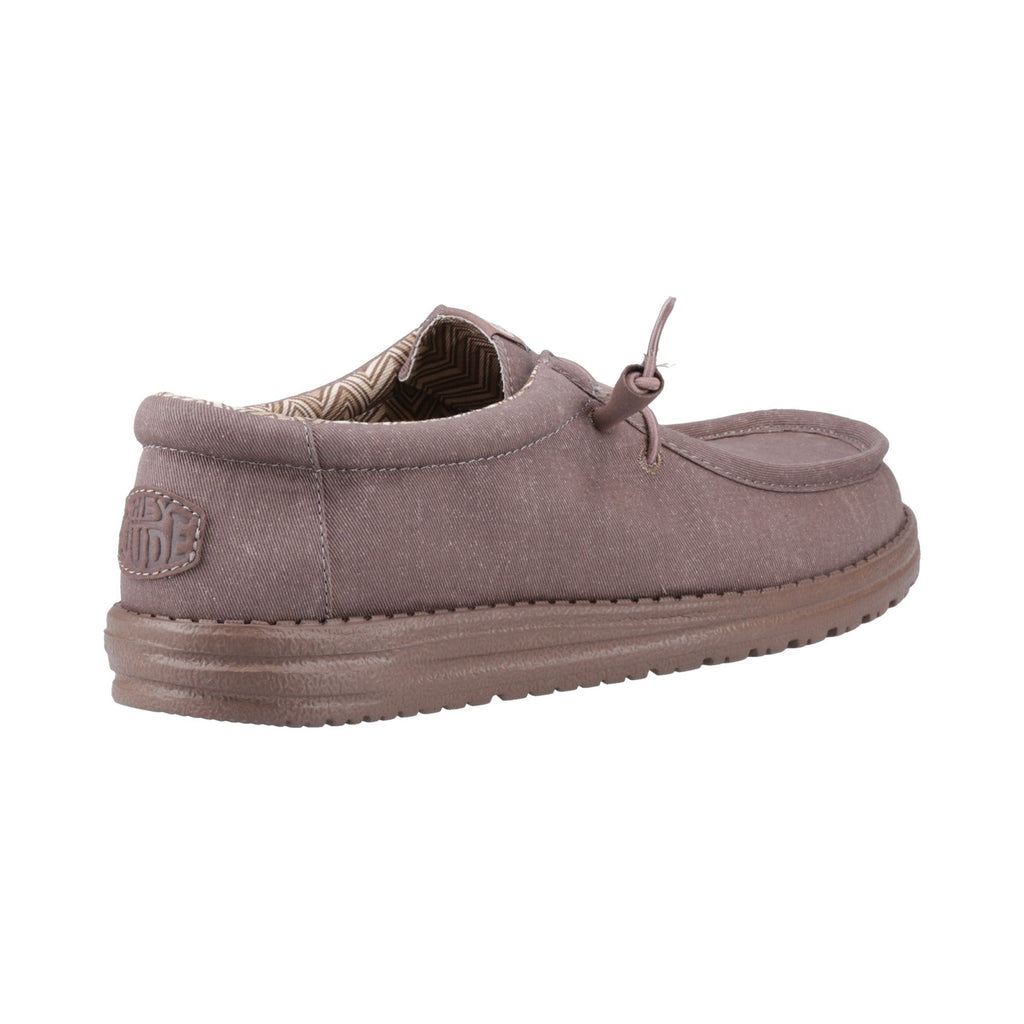 HEYDUDE Wally Stretch Canvas Mens Shoes - Deep Taupe - Image 2