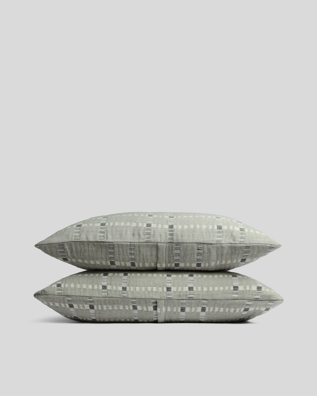 Grid Cotton Wool Sham Set - FINAL SALE (Moss)