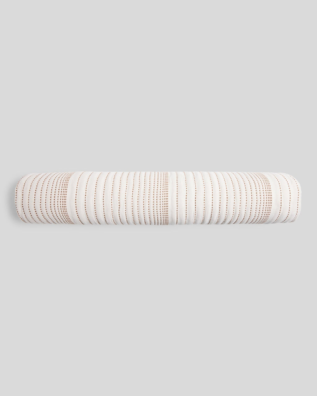 Hand Stitched Bolster Pillow Cover - FINAL SALE (Cream and Tobacco)
